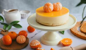 Pastís de mousse de mandarina